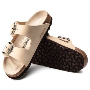 NIB Birkenstock Arizona Big Buckle Almond
Leather Medium/Narrow Width size 41